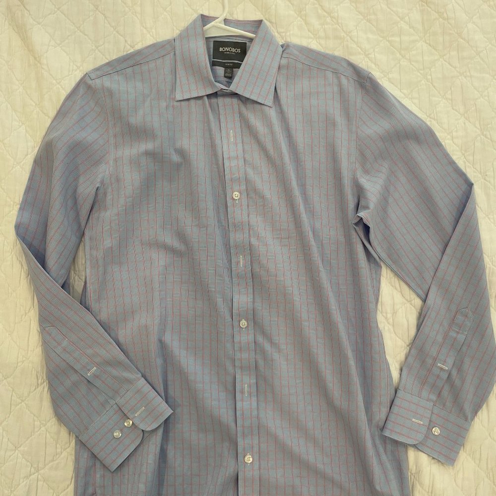Bonobos Wrinkle Free Slim Fit Dress Shirt Size 16/35